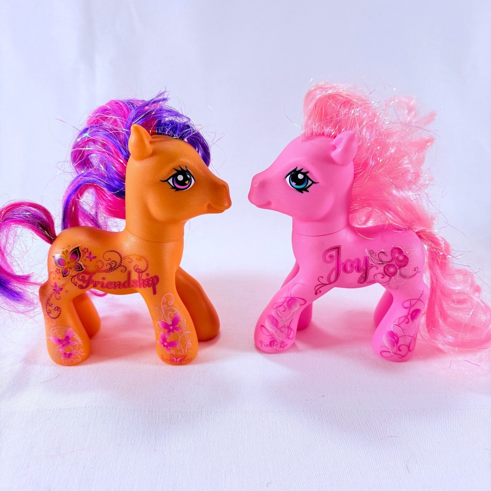 Hasbro My Little Pony G3 25th Birthday Scootaloo Pinkie Pie Orange Pink 2007 Set
